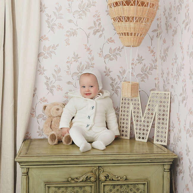 Plush Print Boys' Jacket Layette Set Ivory & Blue - Mixed Apparel Set - 2