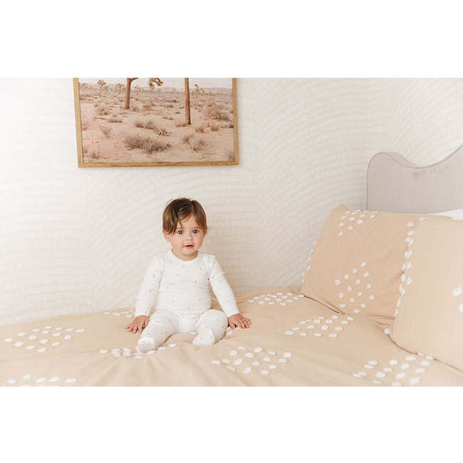 Plush Print Layette Set, Boys Ivory & Blue - Mixed Apparel Set - 4
