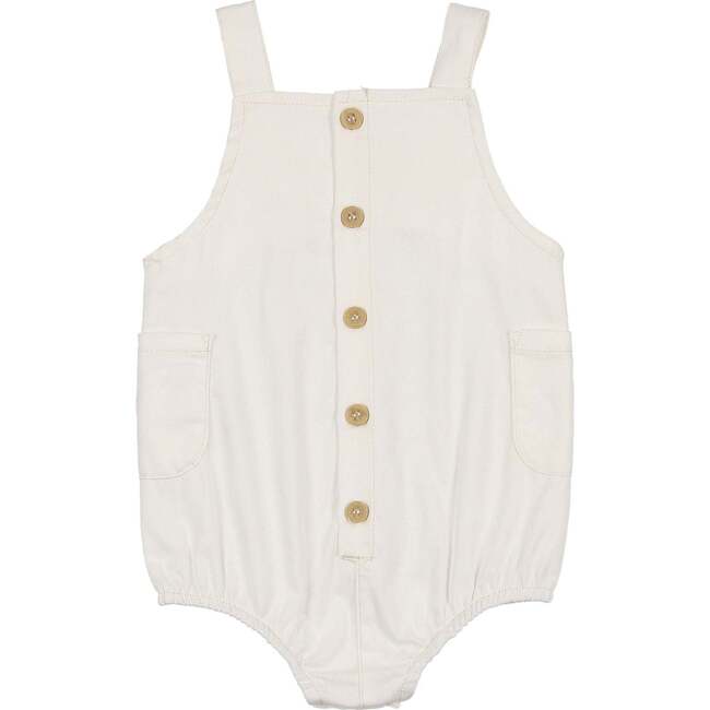 Summer Glory Boys Romper Ivory & Taupe