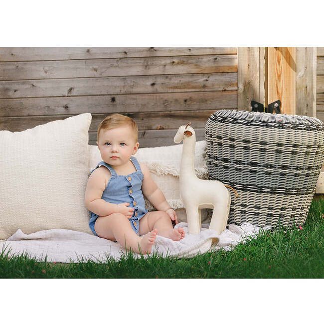 Summer Glory Boys Romper Ivory & Taupe - Rompers - 3
