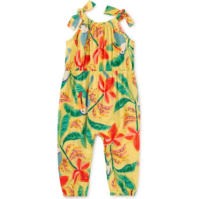 Tie Shoulder Baby Romper, Toucan Banana Tree