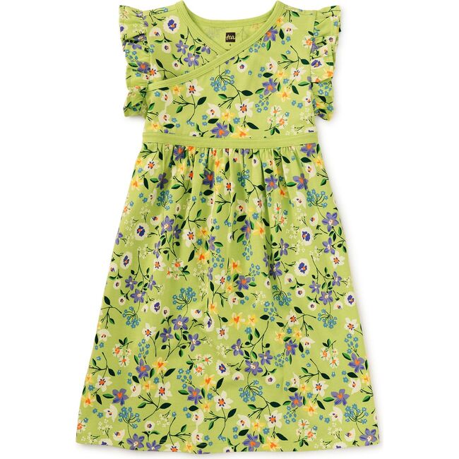 Wrap Neck Dress, Mexican Wildflowers
