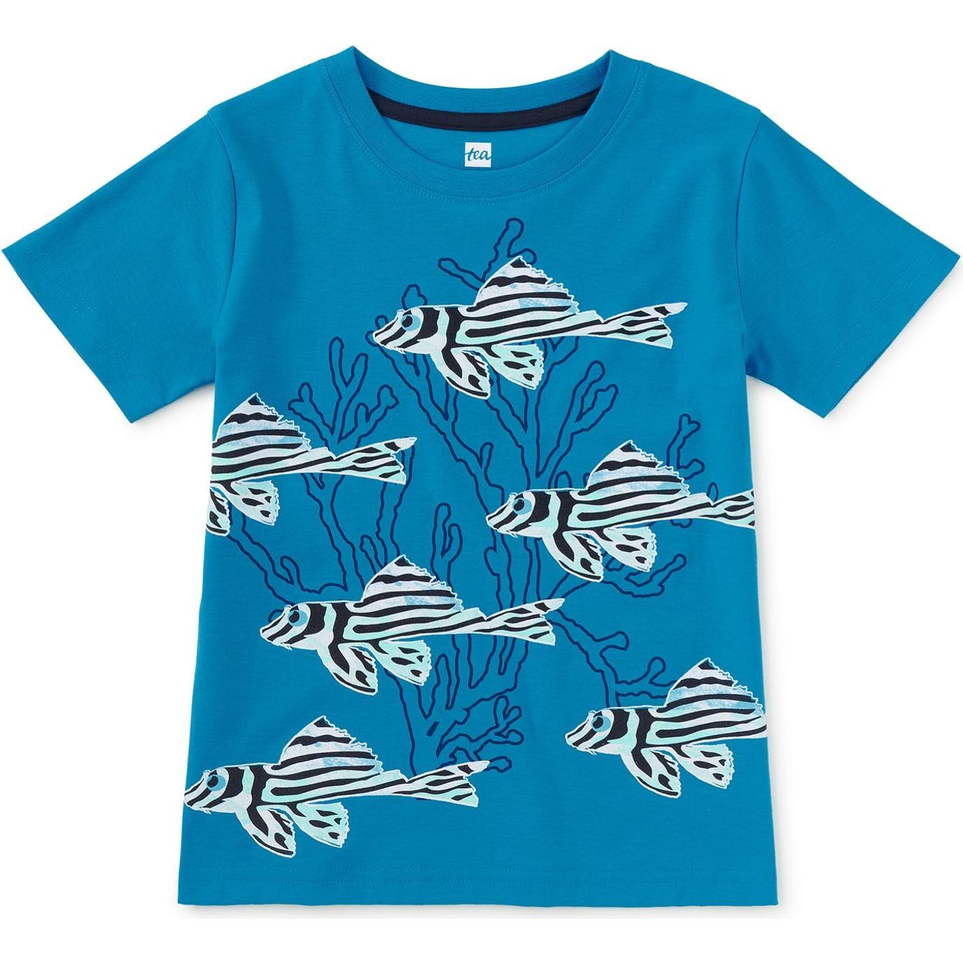 Zebrafish Graphic Tee, Bondi Blue - T-Shirts - 1