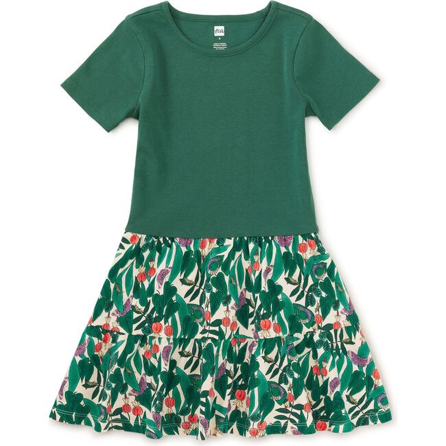 Tier Skirted Twirl Dress, Jungle Botanical