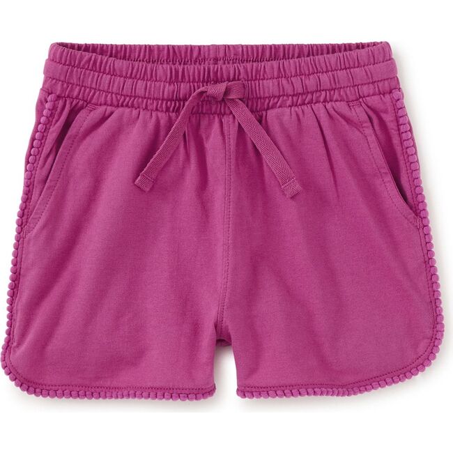 Pom-Pom Gym Shorts, Mulberry - Shorts - 1