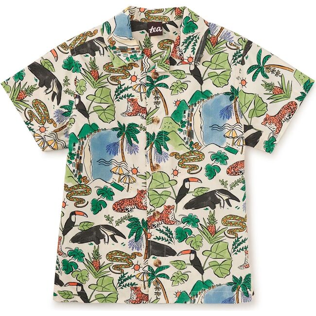 Printed Camp Shirt, Rio Animal Scenic