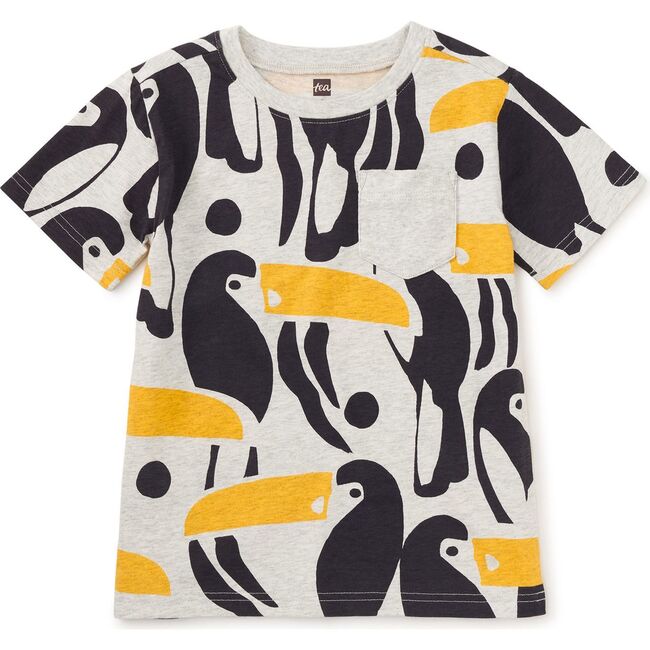 Printed Pocket Tee, Toucan Cut Out