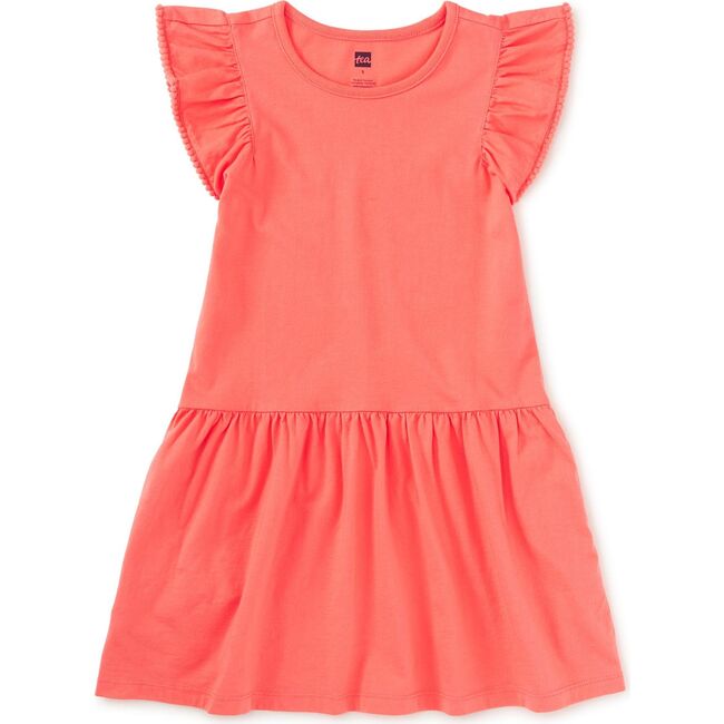 Pom-Pom Flutter Dress, Sunset Pink