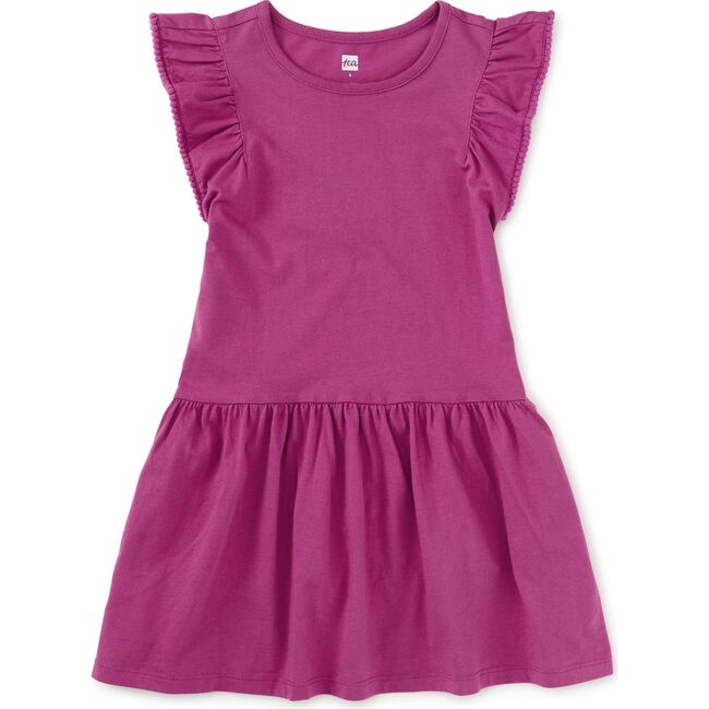 Pom-Pom Flutter Dress, Mulberry