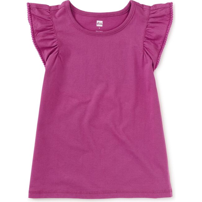 Pom-Pom Flutter Top, Mulberry - T-Shirts - 1