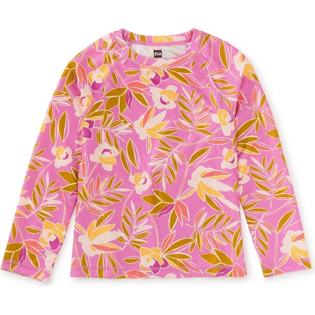 Long Sleeve Rash Guard, Tropical Gardenias