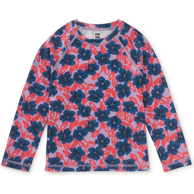 Long Sleeve Rash Guard, Pop Hibiscus