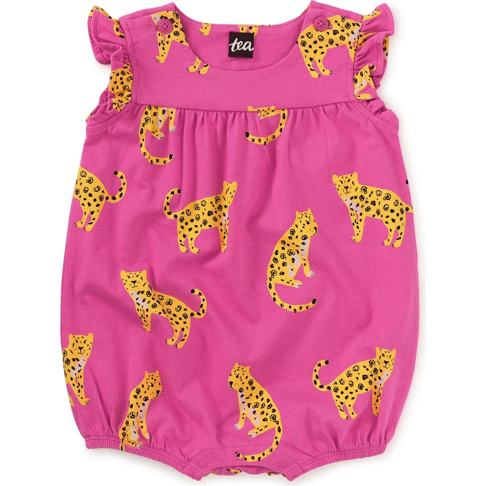Flutter Baby Romper, Sweet Jaguars - Rompers - 1