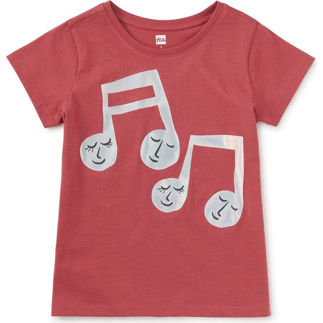 Holographic Music Graphic Tee, Pomme - T-Shirts - 1