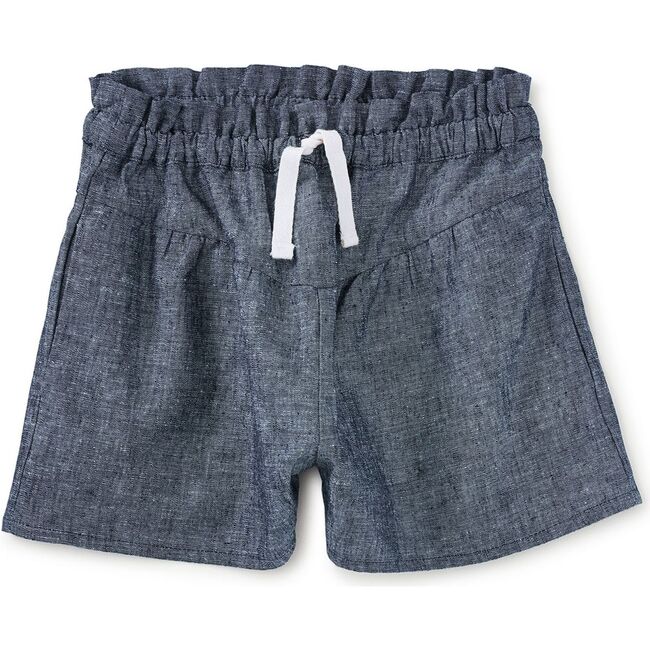 Chambray Flutter Shorts, Indigo