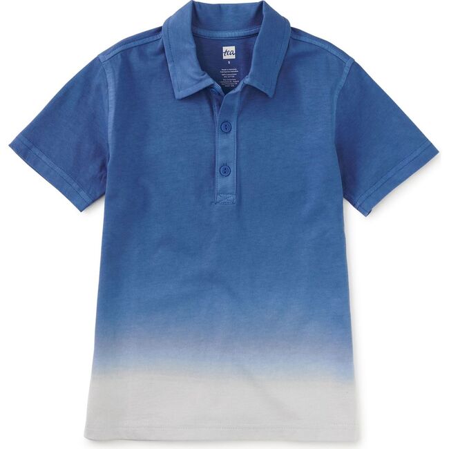 Dip Dye Polo, Batik Blue