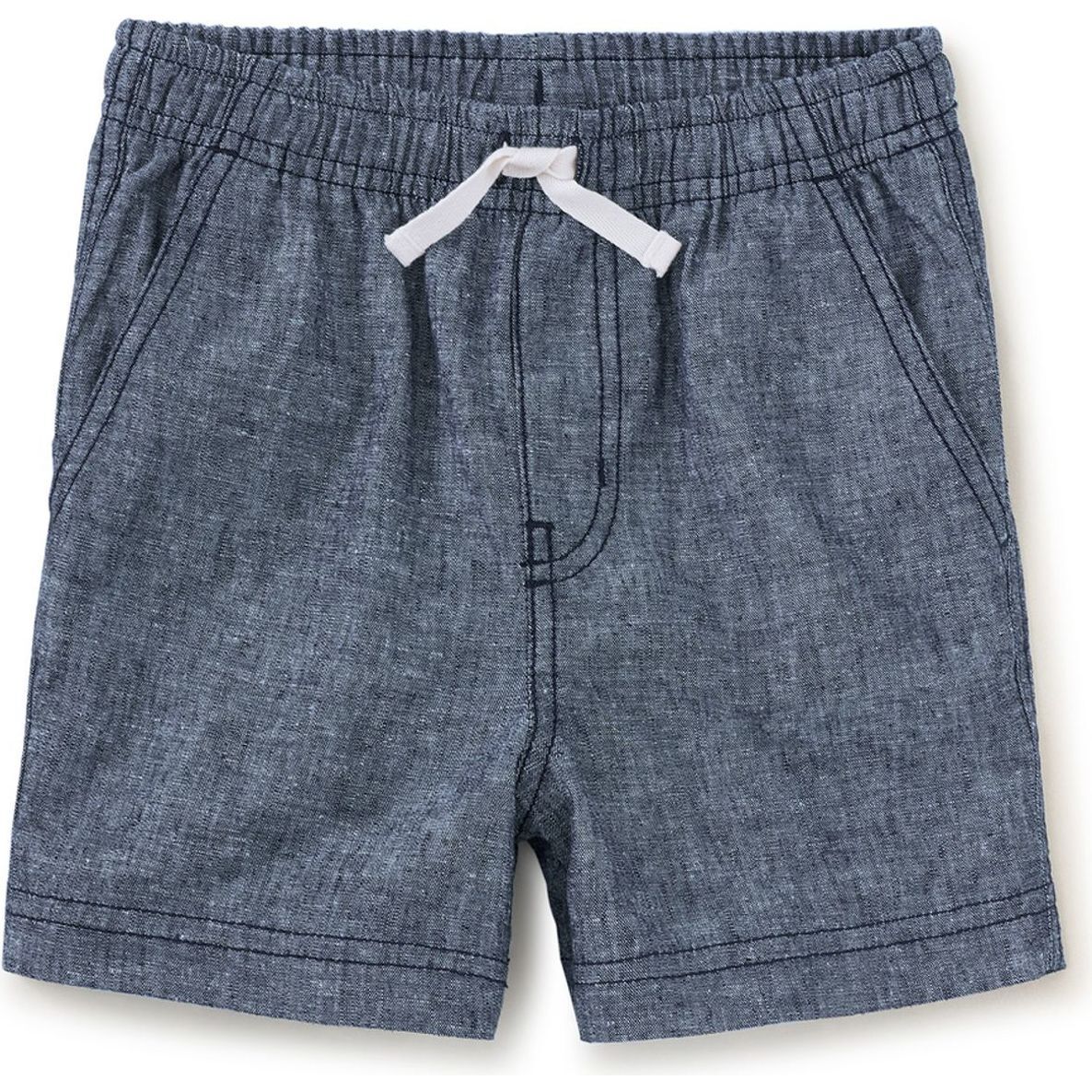 Chambray Sport Shorts, Indigo - Shorts - 1