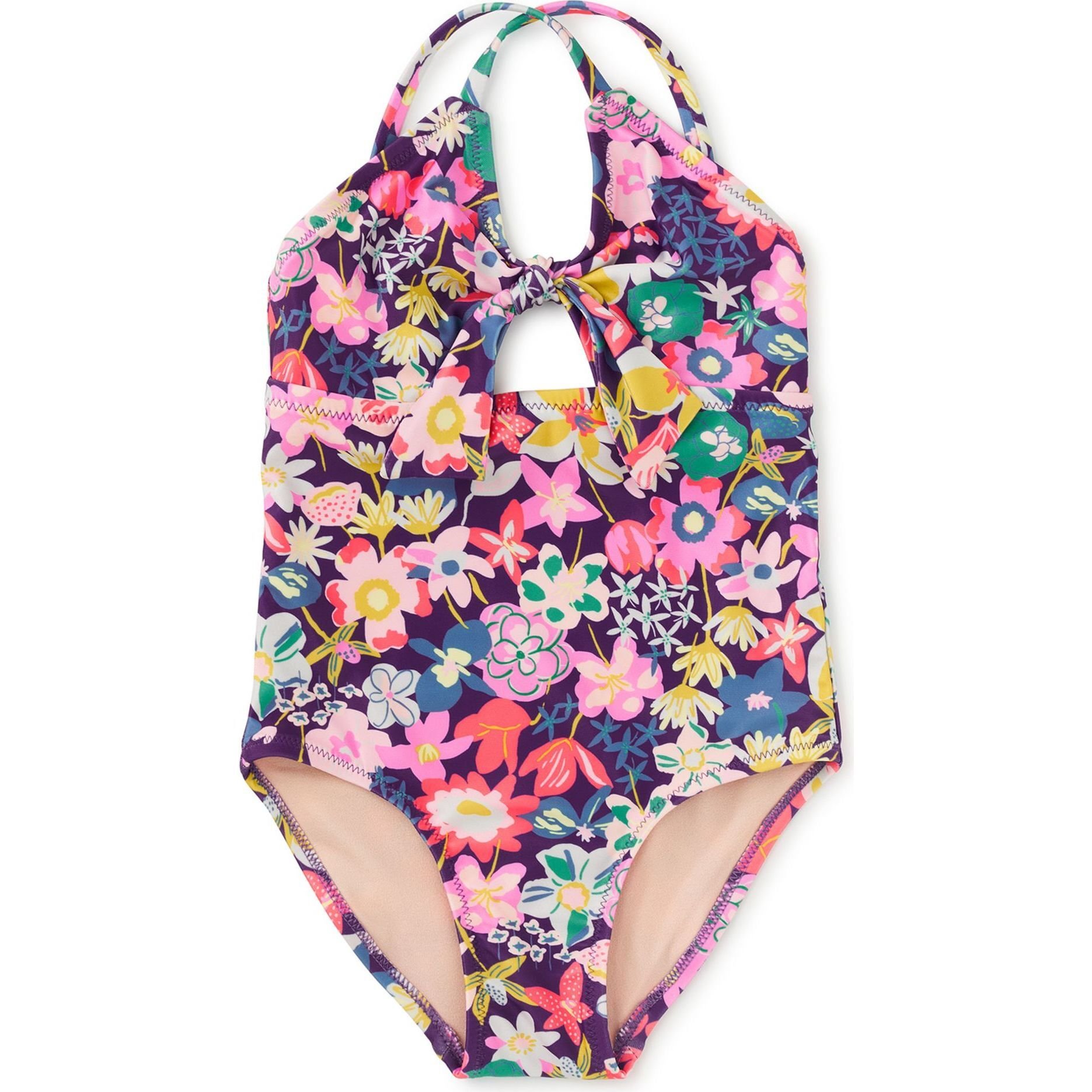 Cut Out One Piece Swimsuit, Caribbean Wildflowers - One Pieces - 1