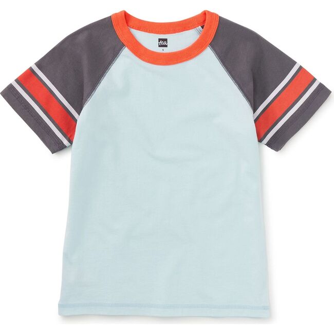 Athletic Stripe Tee, Blue Glow
