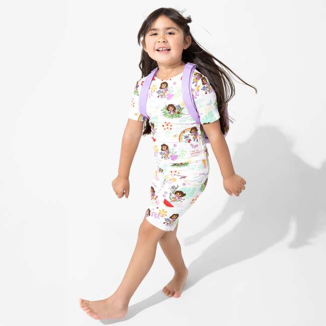 Dora: Tropical Dreams Bamboo Kids Pajama Short Set, White - Pajamas - 3
