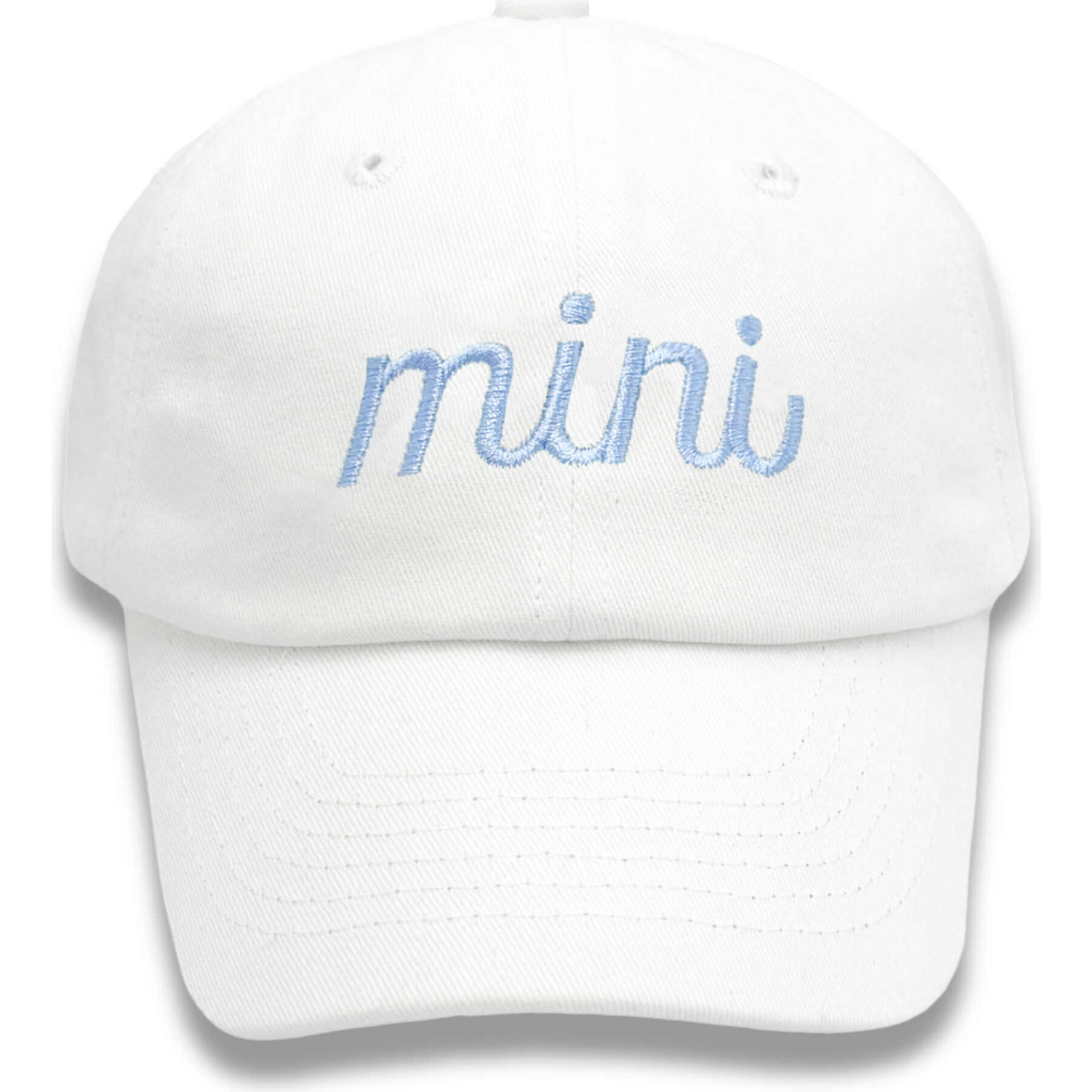 Mini Baseball Hat, White - Hats - 1