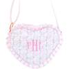 Quilted Floral Heart Purse, Pink - Bags - 1 - thumbnail