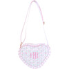 Quilted Floral Heart Purse, Pink - Bags - 2