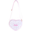 Quilted Floral Heart Purse, Pink - Bags - 3