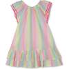 Ruffle Sleeve Striped Dress Set, Multi - Mixed Apparel Set - 4