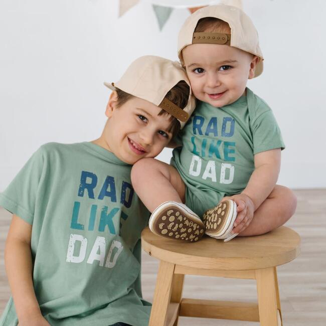 Rad Like Dad Short Sleeve Bodysuit, Sage - Onesies - 4