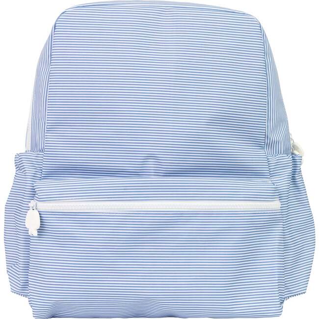 The Small Backpack, Navy Mini Stripe
