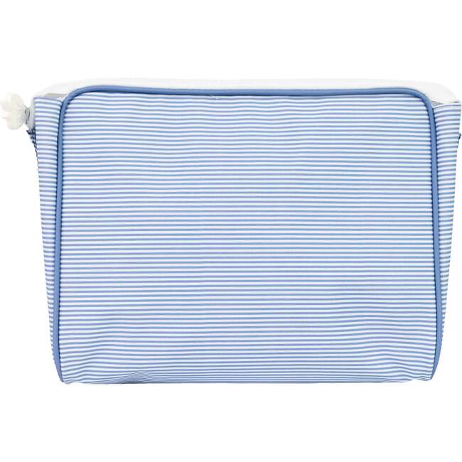 The Large Go Bag, Navy Mini Stripe