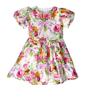 Charlotte Girl Dress With Headband, Made With Liberty Fabric - Dresses - 1