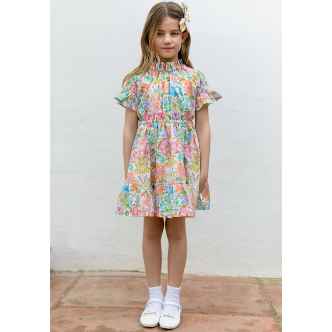 Maria Girl Dress With Hair Bow, Made With Liberty Fabric - Dresses - 2