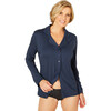 Long Sleeve Pajama Top Navy/Navy - Pajamas - 1 - thumbnail