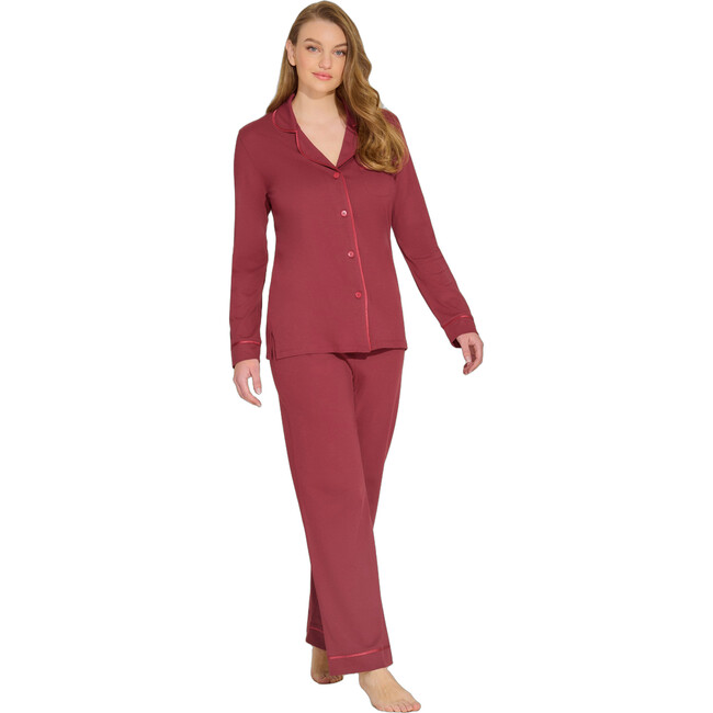 Long Sleeve Top & Pant Pajama Set Vin Brule/Fragolino