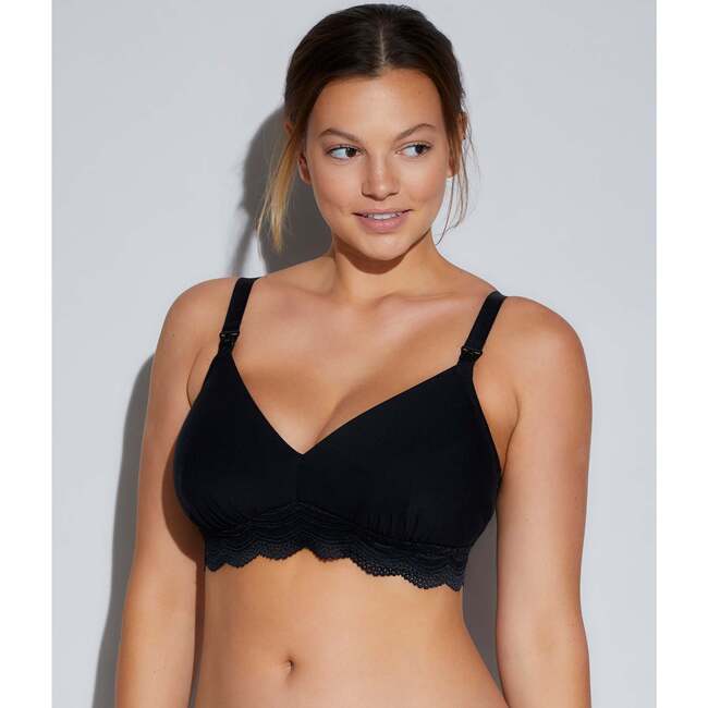 Curvy Nursing Bralette Black - Nursing Bra - 2