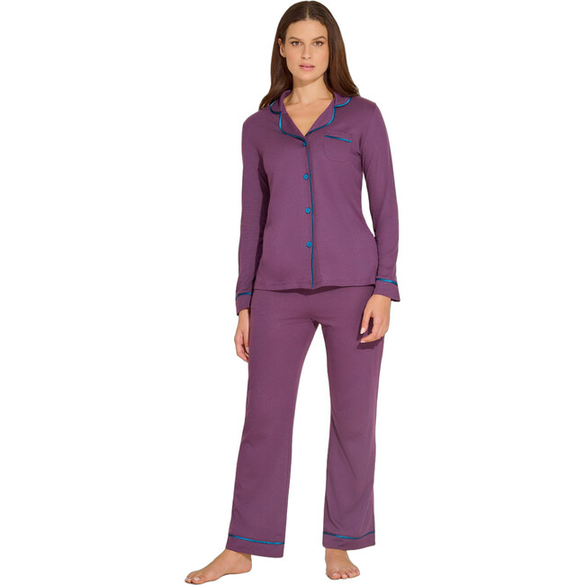 Long Sleeve Top & Pant Pajama Set Grappa/Mirtillo