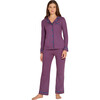 Long Sleeve Top & Pant Pajama Set Grappa/Mirtillo - Pajamas - 1 - thumbnail