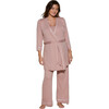 Nursing 3 Piece Pajama Set With Robe Mandorla/Moon Ivory - Robes - 1 - thumbnail