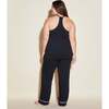 3 Piece Pajama Set With Robe Black/Ivory - Robes - 2