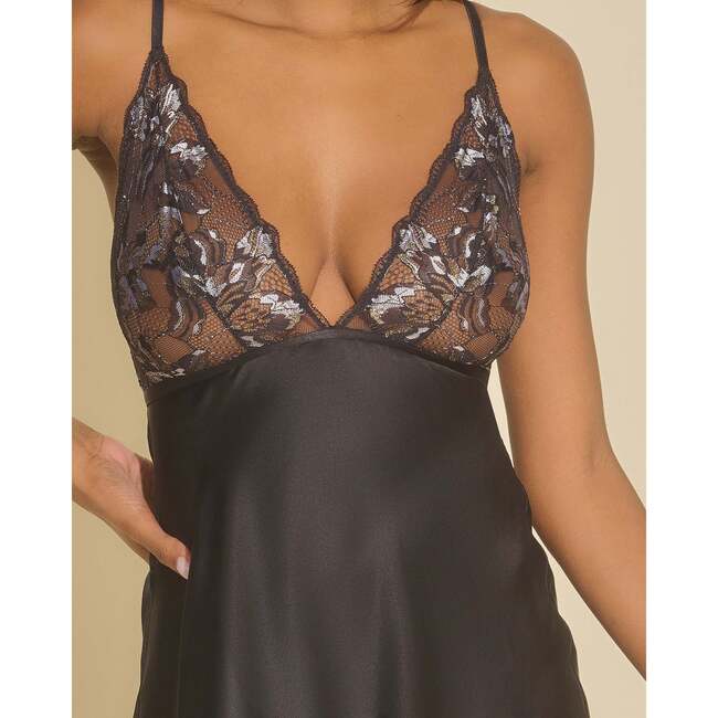 Chemise Black/Gold Lurex - Pajamas - 2