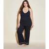 3 Piece Pajama Set With Robe Black/Ivory - Robes - 4