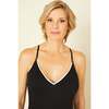 3 Piece Pajama Set With Robe Black/Ivory - Robes - 5
