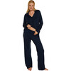 Long Sleeve Top & Pant Pajama Set Navy/Navy - Pajamas - 1 - thumbnail