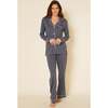 Long Sleeve Top & Pant Pajama Set Anthracite/Ivory - Pajamas - 2