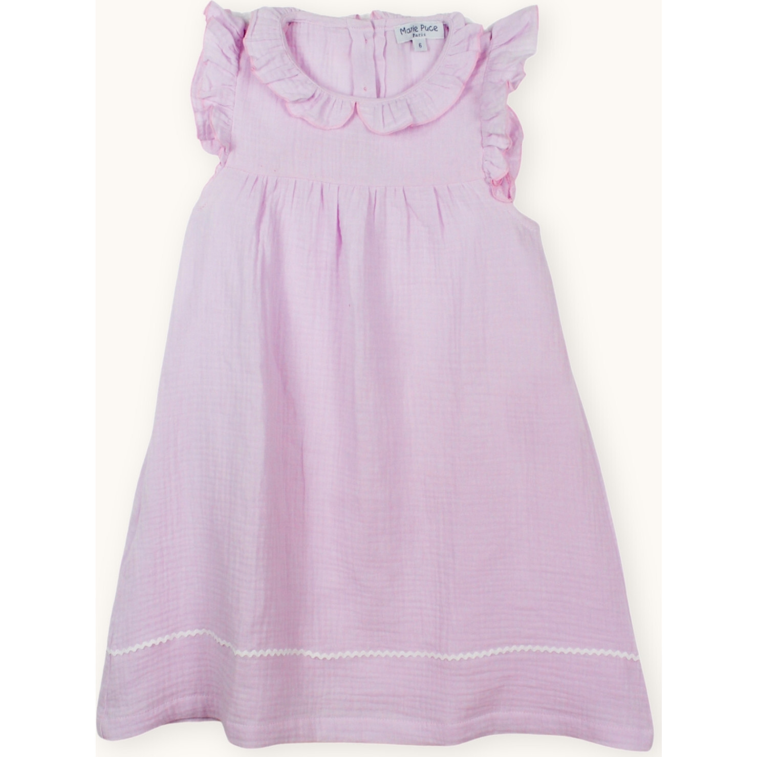 Charly Frilly Collar Dress, Rosewater - Dresses - 1
