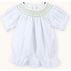 Gaia Hand-Smocked Blouse, White - Blouses - 3