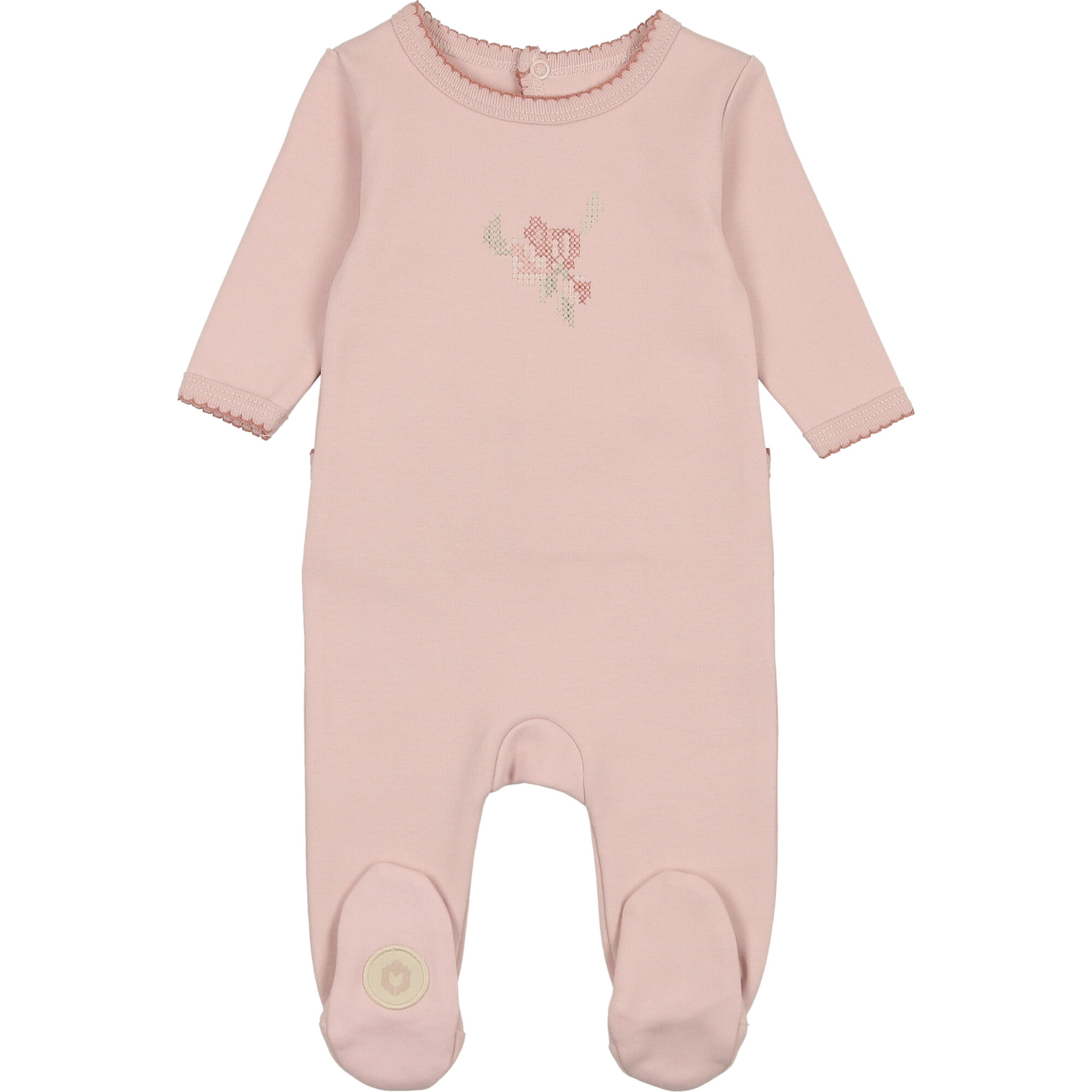Heirloom Blossom Footie Light Rose - Footie Pajamas - 1