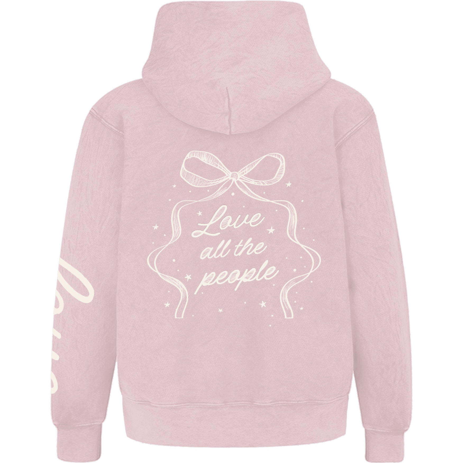 Kids Love People Hoodie, Washed Pink - Sweatshirts - 1